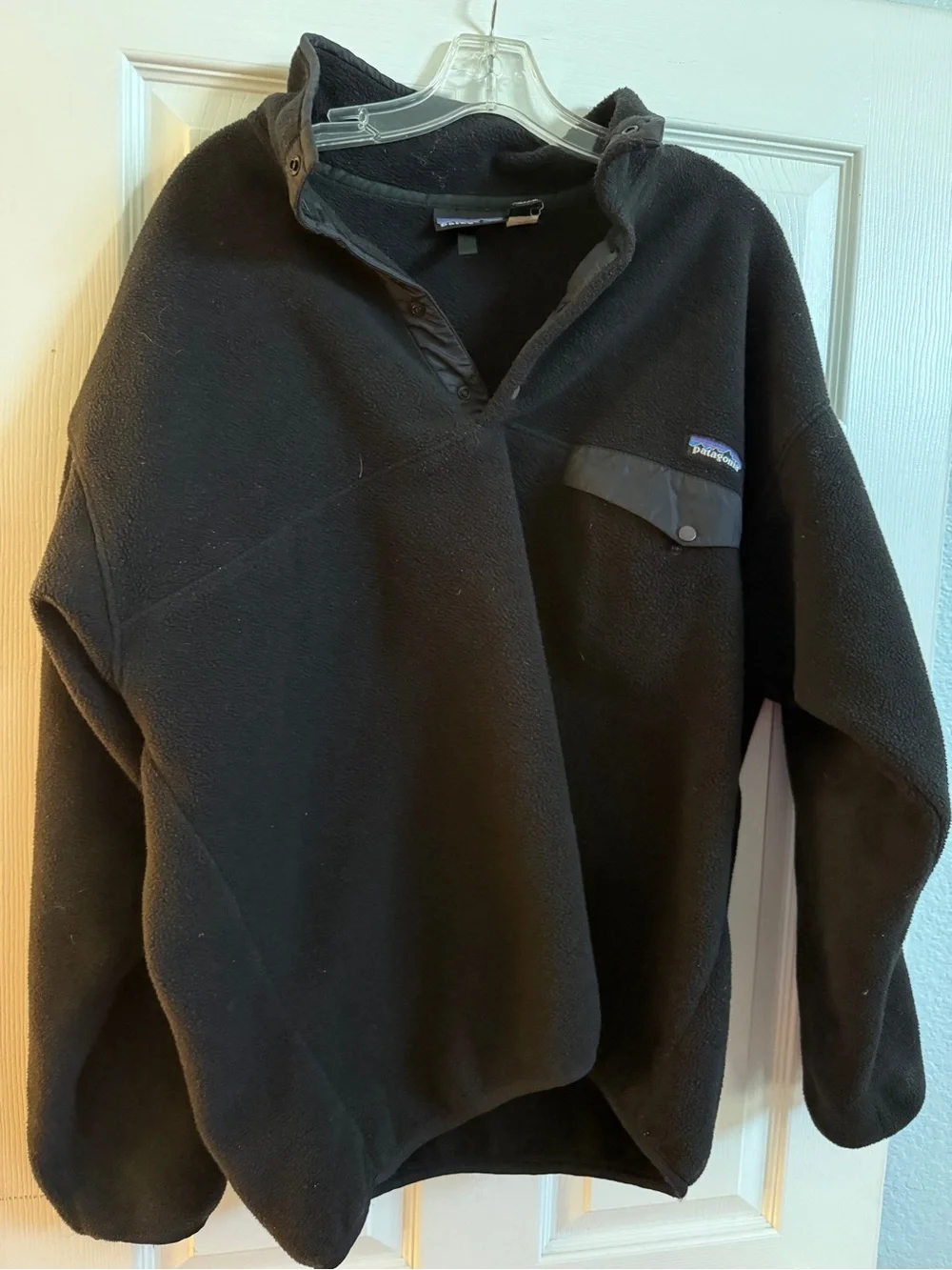 Patagonia Synchilla Snap-T Fleece Pullover Black Men’s Large Made in USA XL